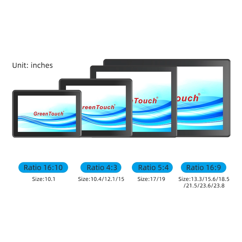 Monitor t&aacute;ctil para montaje en panel de 10,1 a 23,8 pulgadas (serie 3E)