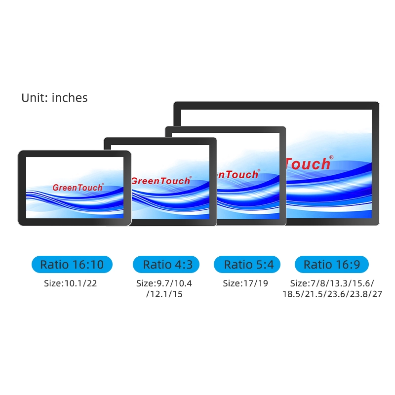PC con panel t&aacute;ctil de marco cerrado de 9,7 a 27 pulgadas (serie 3A)