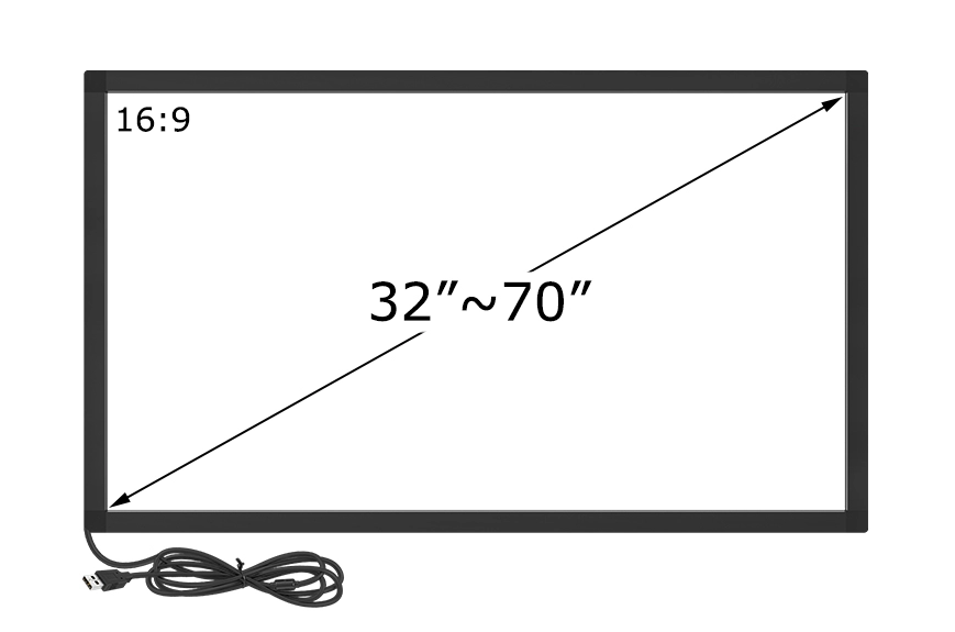 Marco t&aacute;ctil infrarrojo de 32 a 70 pulgadas (serie TF)